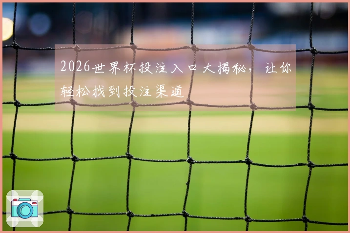 2026世界杯投注入口大揭秘，让你轻松找到投注渠道